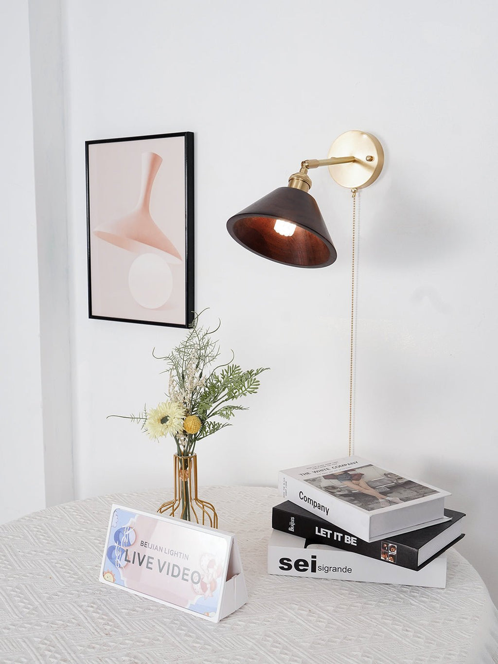 Vintage Wooden Wall Sconce — Artisan Crafted Design
