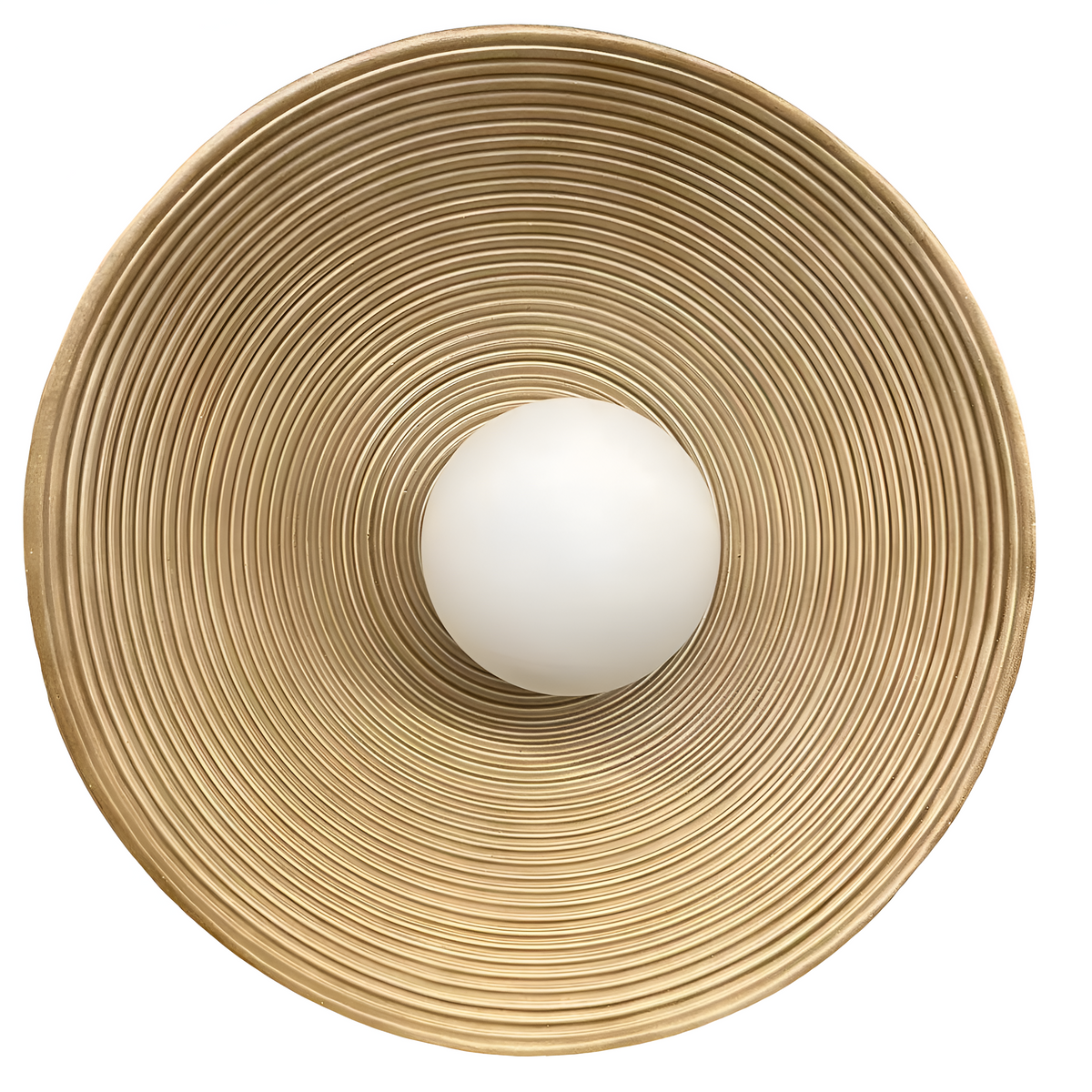 Aplique de pared retro de cerámica estilo japandi - lámpara de diseño redonda de resina