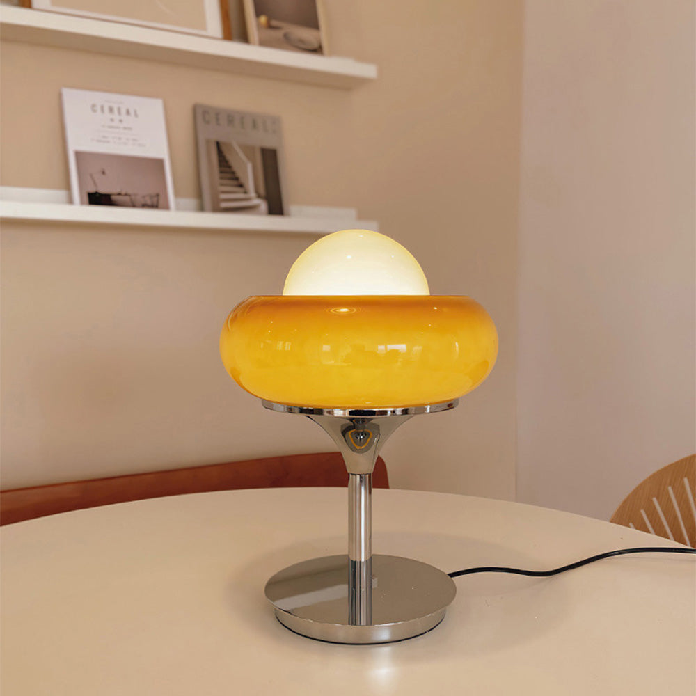 Vintage skleněná stolní lampa ve stylu Bauhaus | Orntli