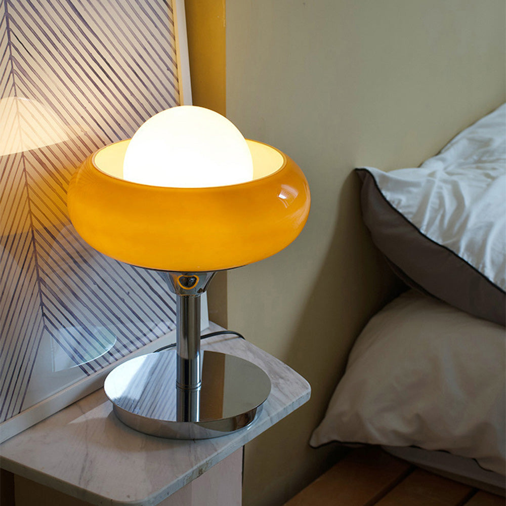 Vintage skleněná stolní lampa ve stylu Bauhaus | Orntli