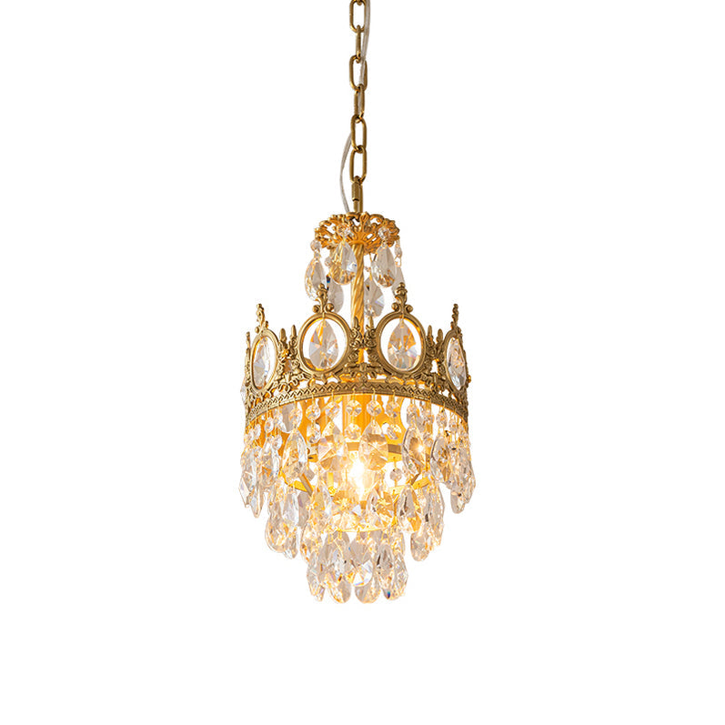 Vintage Crystal Ceiling Pendant Suspension Lamp