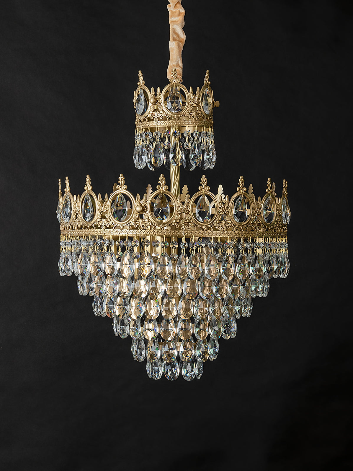 Vintage Crystal Ceiling Pendant Suspension Lamp