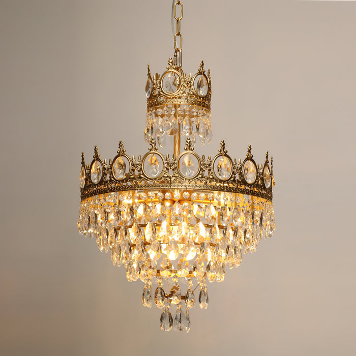 Vintage Crystal Ceiling Pendant Suspension Lamp