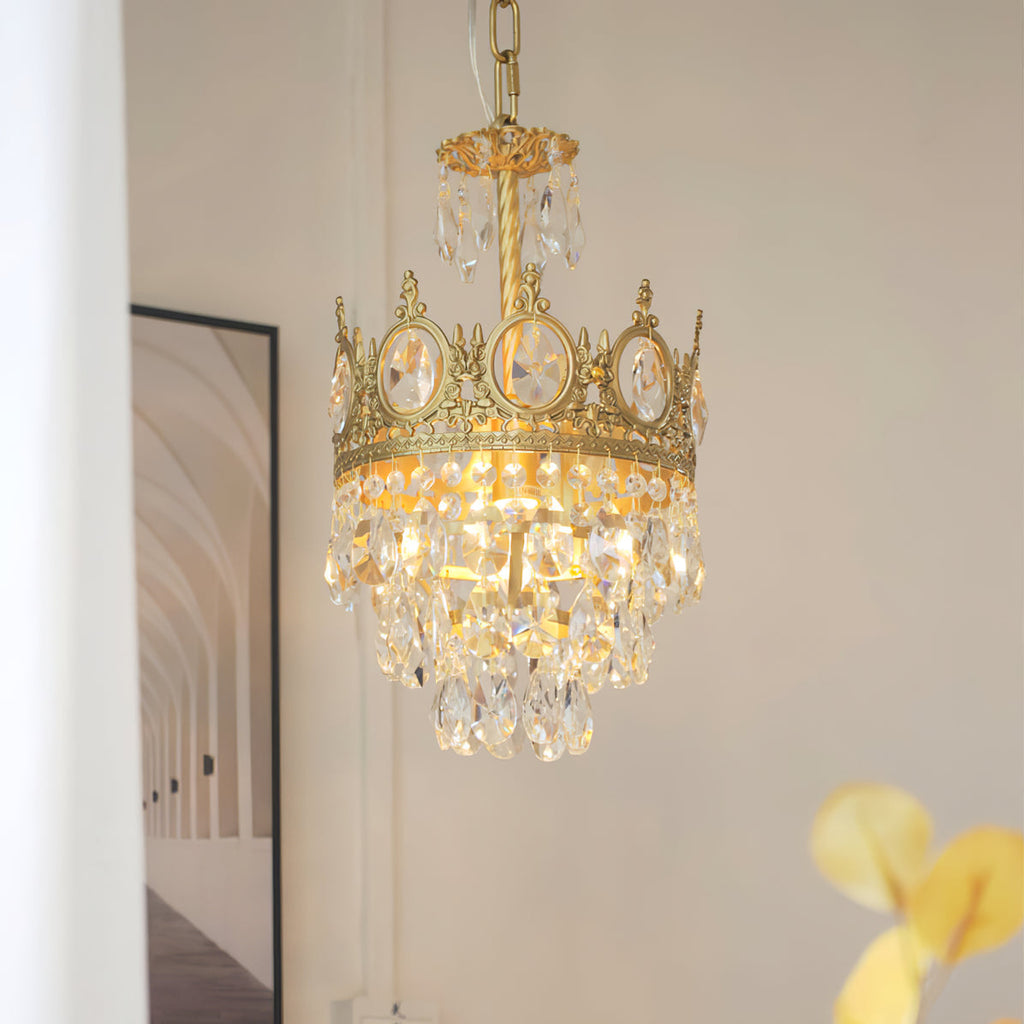 Vintage Crystal Ceiling Pendant Suspension Lamp