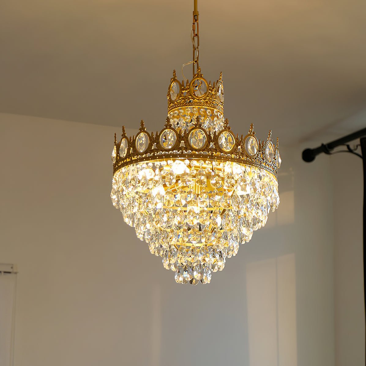 Vintage Crystal Ceiling Pendant Suspension Lamp