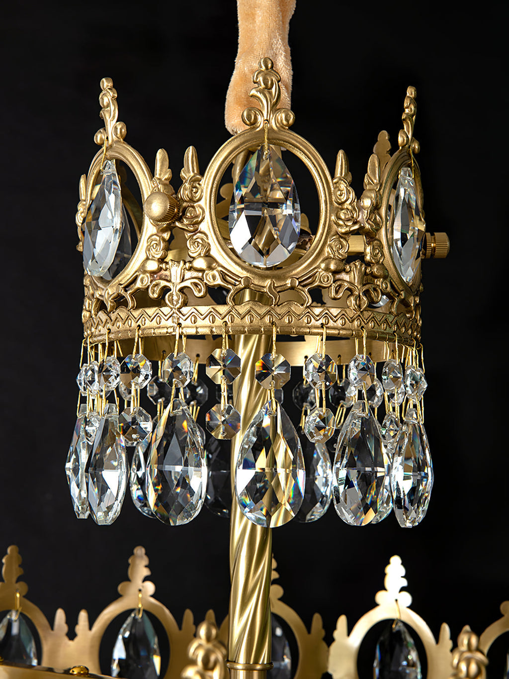 Vintage Crystal Ceiling Pendant Suspension Lamp
