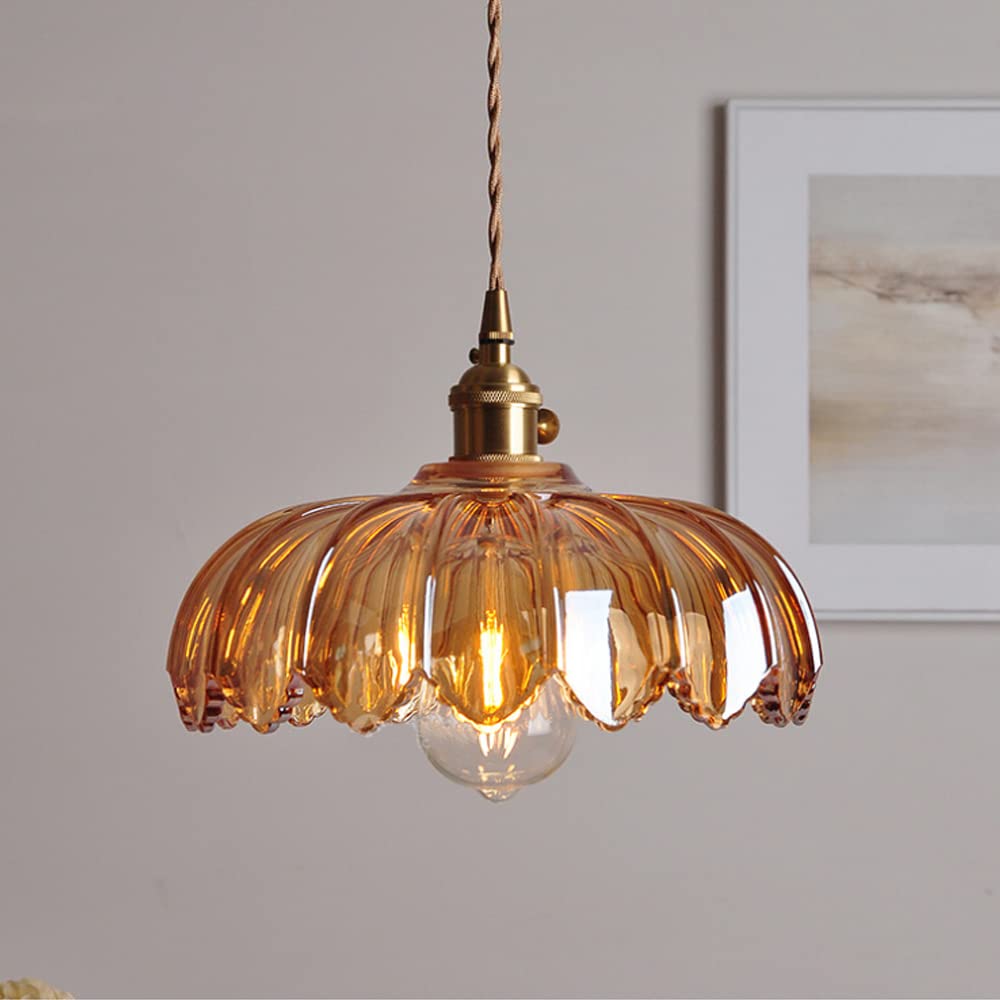 Marabel Vintage Floral Glass Pendant Light | Orntli