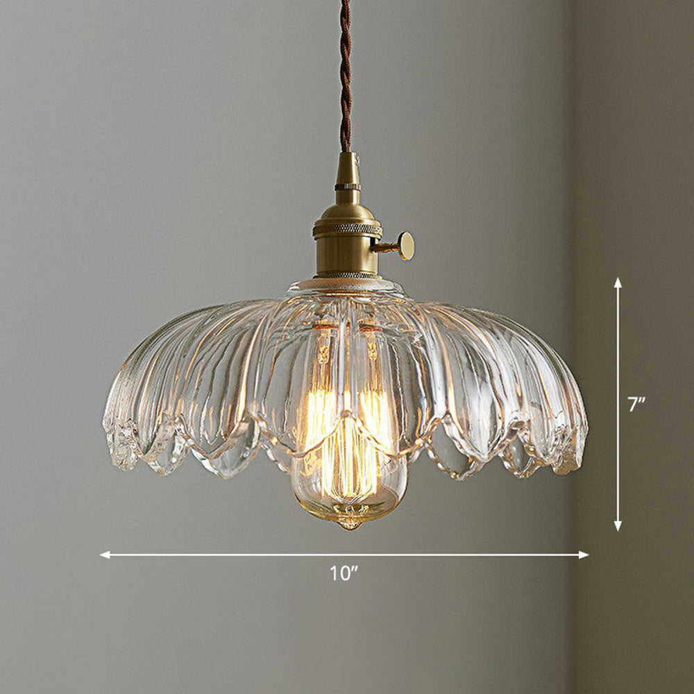 Marabel Vintage Floral Glass Pendant Light | Orntli