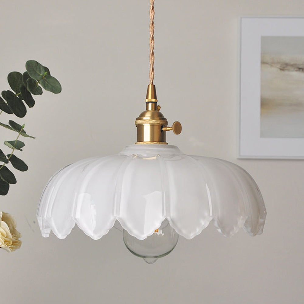 Marabel Vintage Floral Glass Pendant Light | Orntli