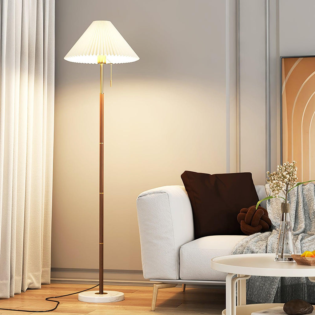 Classic Vintage Pleated Floor Standing Lamp