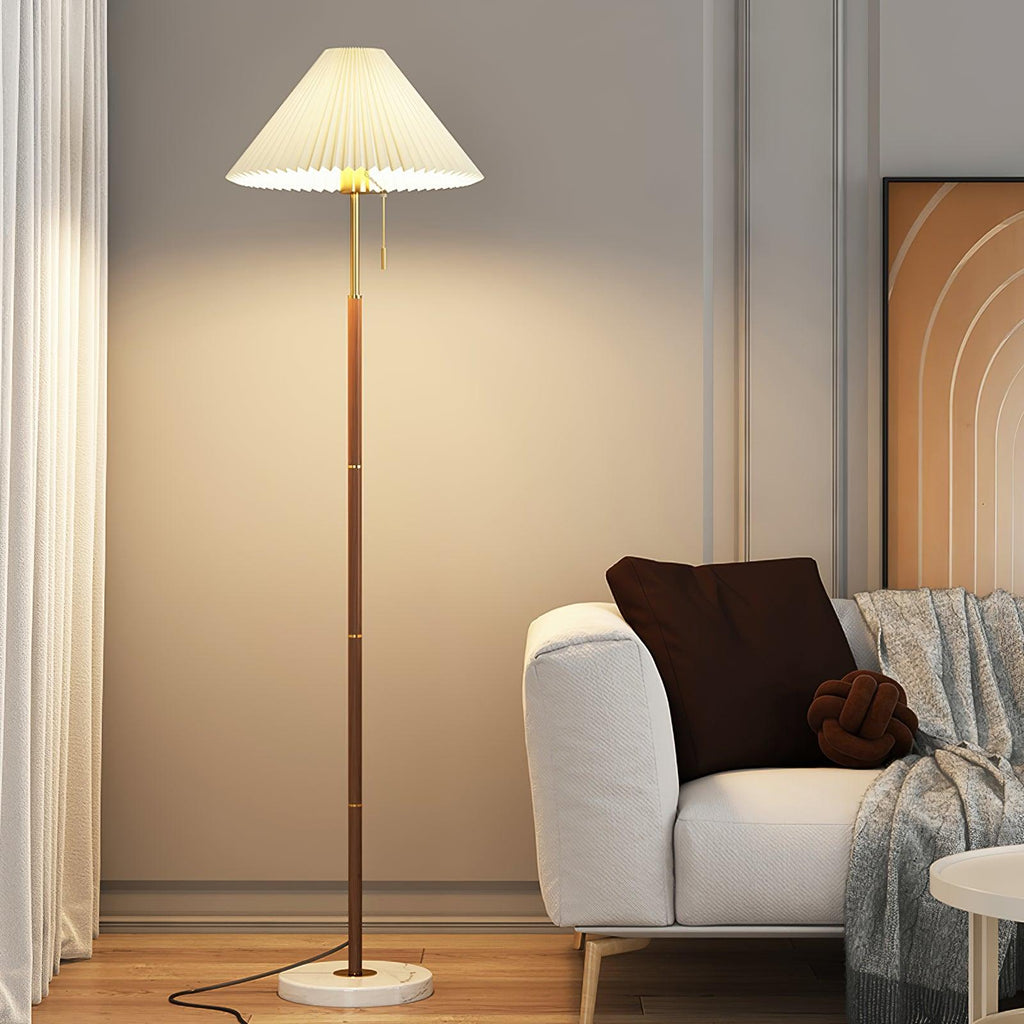 Classic Vintage Pleated Floor Standing Lamp