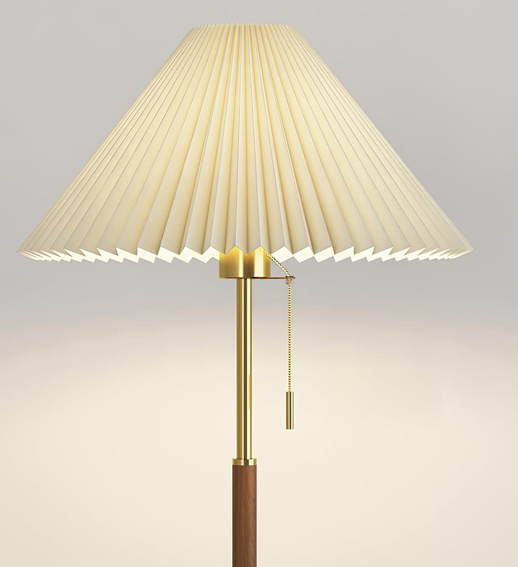 Classic Vintage Pleated Floor Standing Lamp