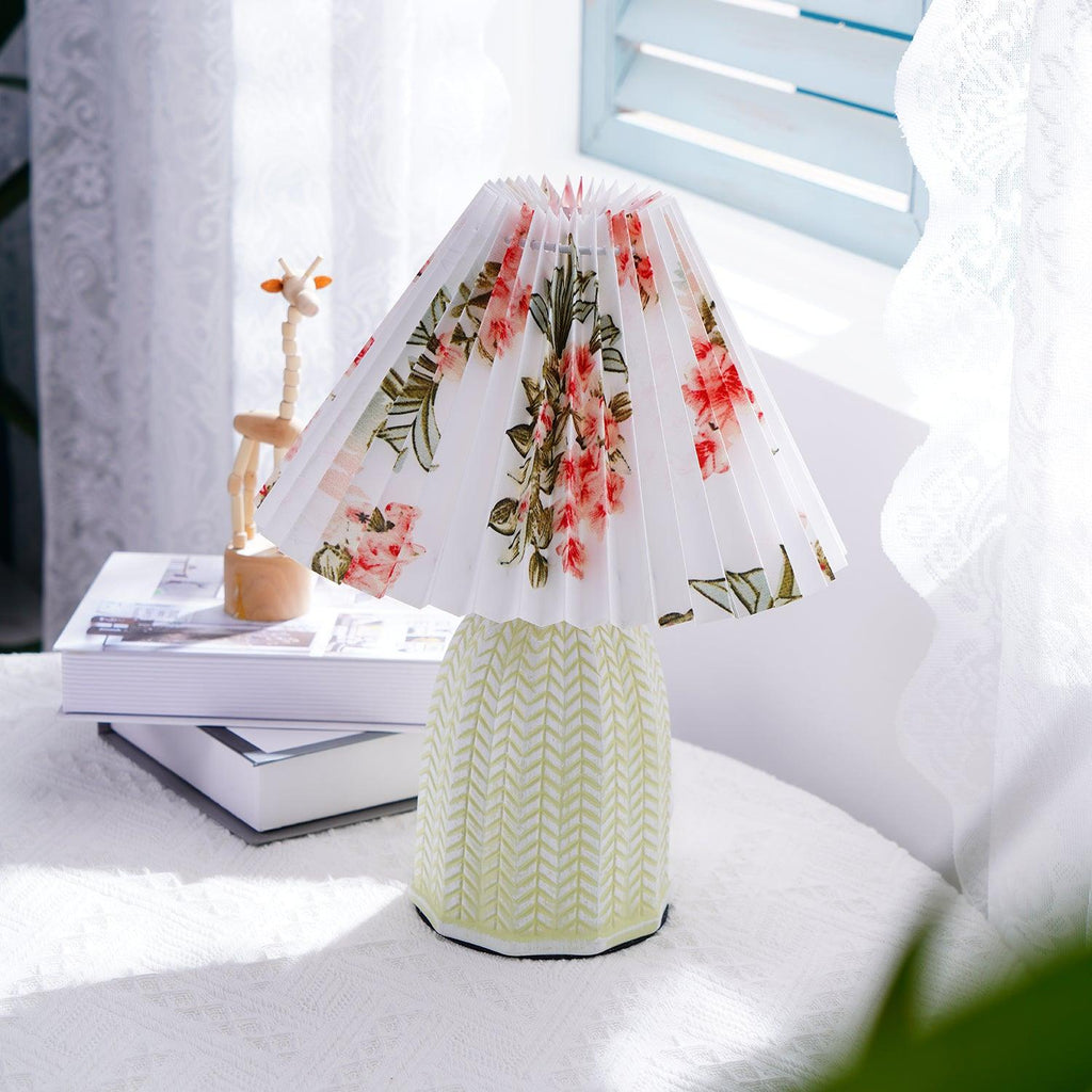 Pleated Shade Table Lamp — Vintage Style Accent
