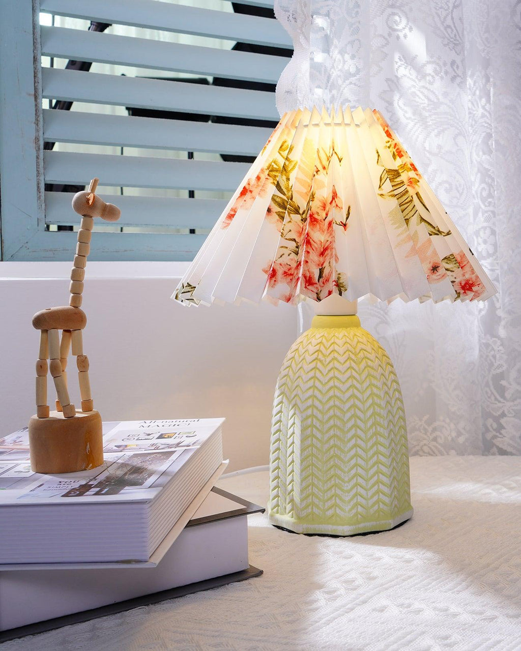 Pleated Shade Table Lamp — Vintage Style Accent