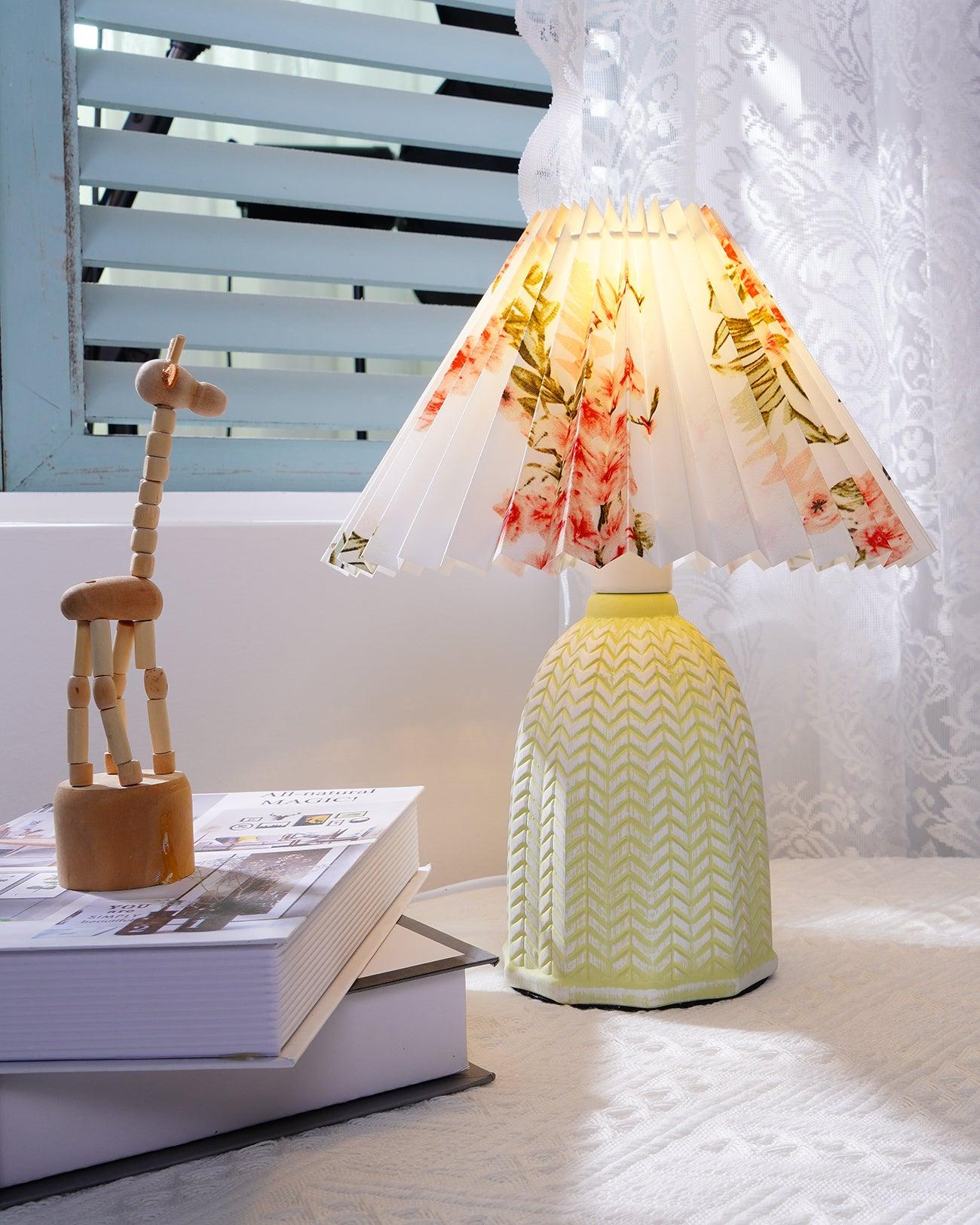 Pleated Shade Table Lamp — Vintage Style Accent