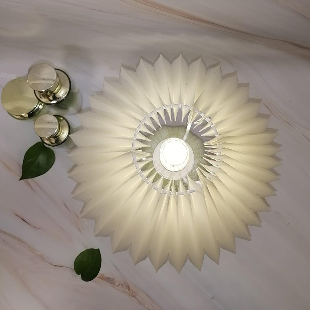 Pleated Shade Table Lamp — Vintage Style Accent