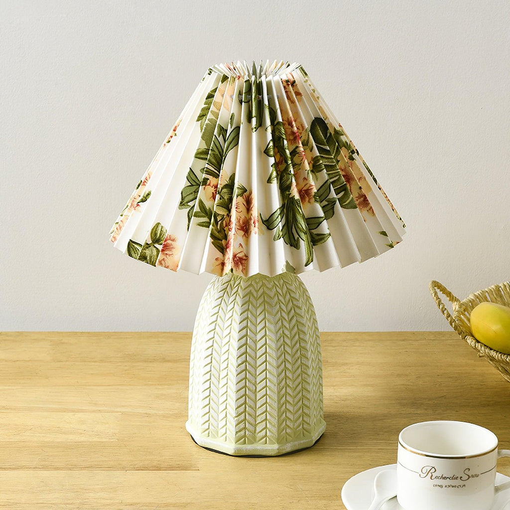 Pleated Shade Table Lamp — Vintage Style Accent
