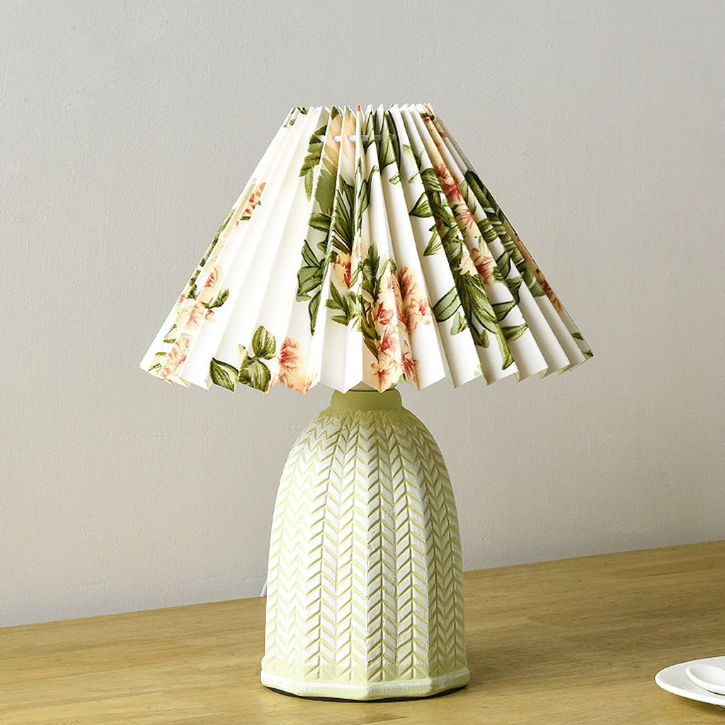 Pleated Shade Table Lamp — Vintage Style Accent