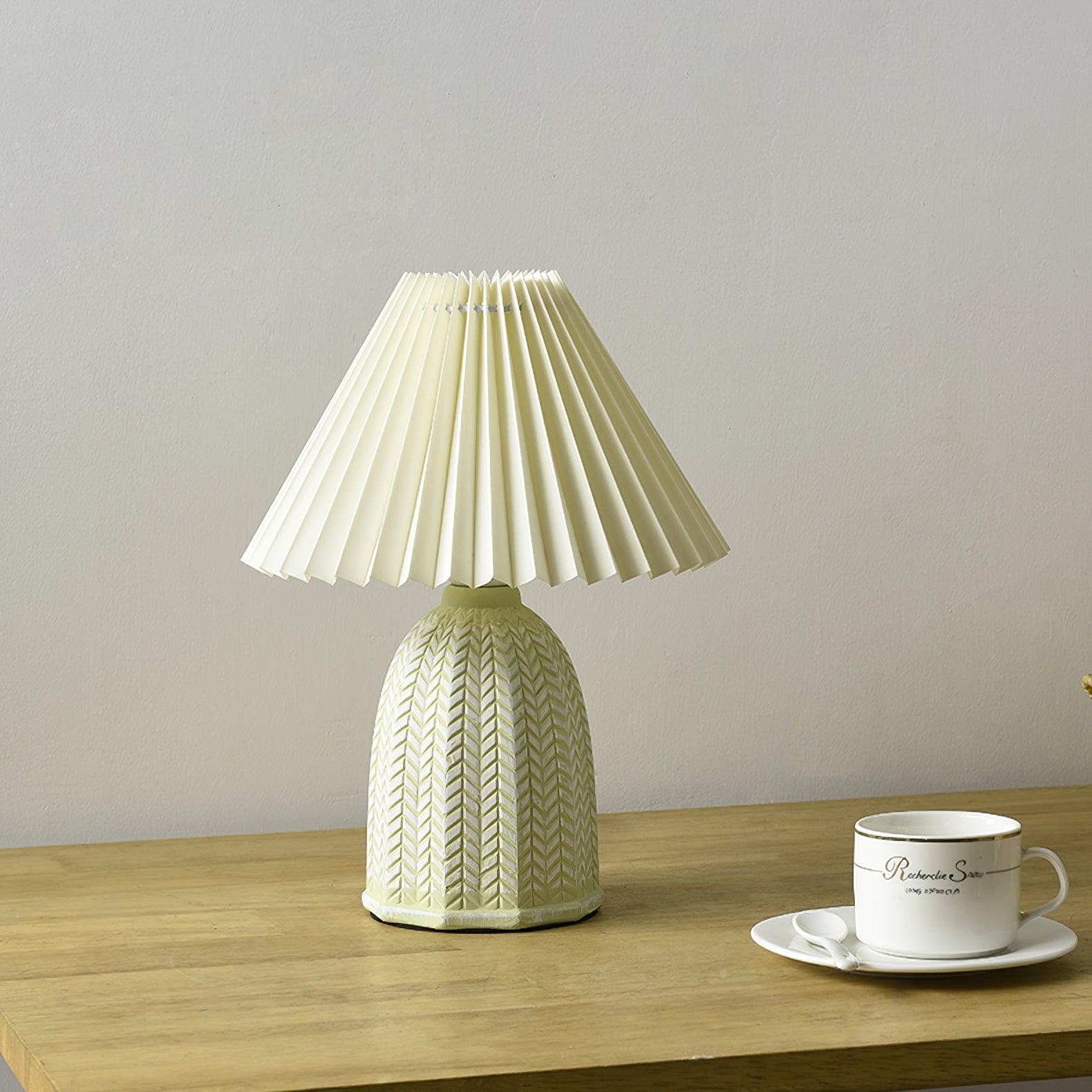 Pleated Shade Table Lamp — Vintage Style Accent