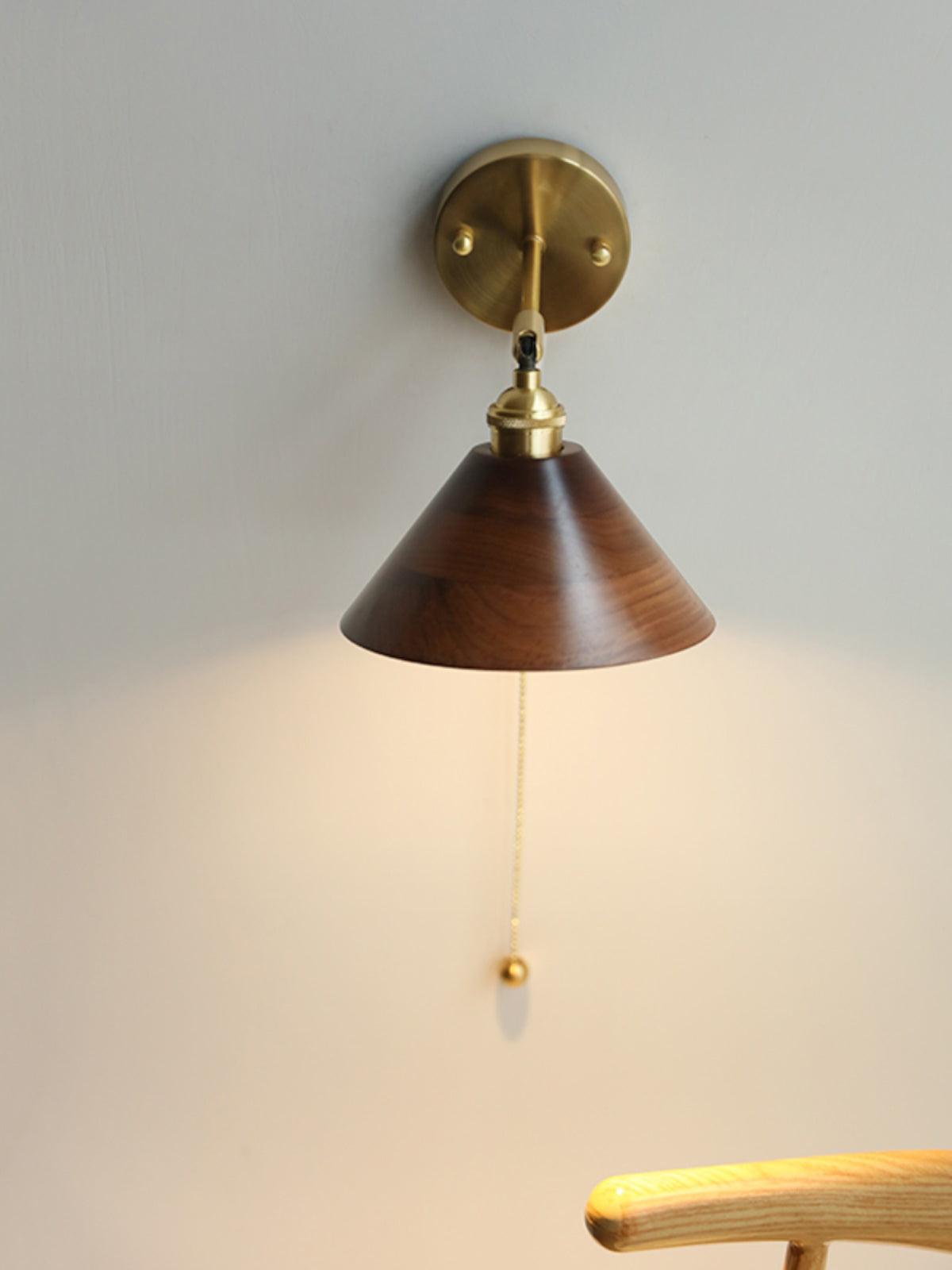 Vintage Wooden Wall Sconce — Artisan Crafted Design