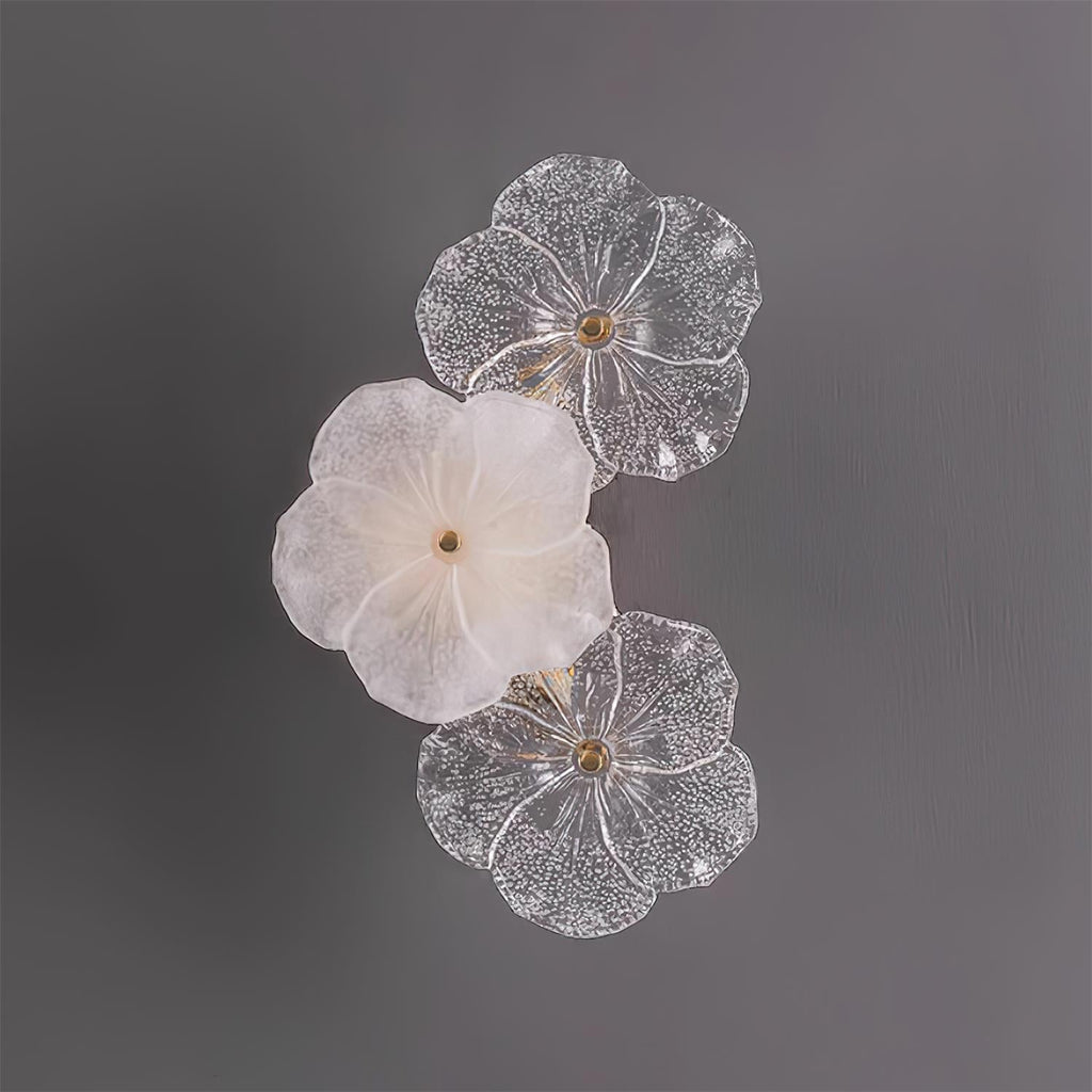 Givelle-kukkaseinävalaisin — kiinteä asennus, 19x33cm / 25x57cm, G9-kanta, kulta valkoinen kirkas