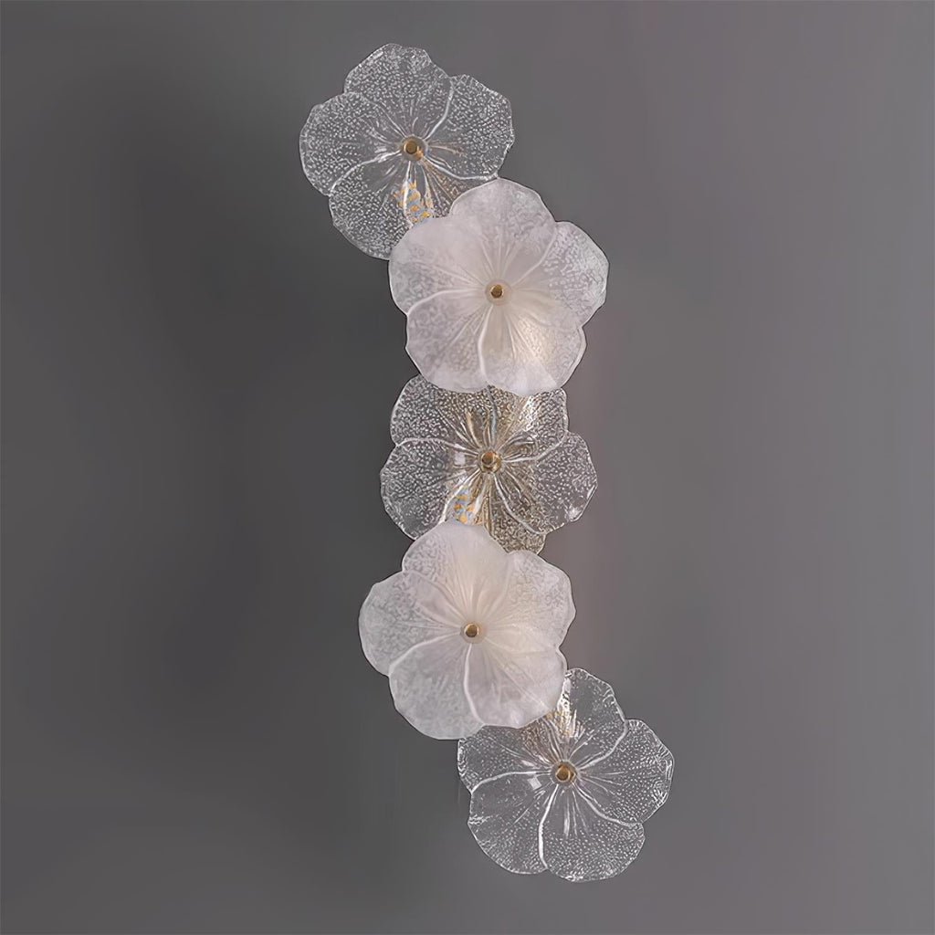 Givelle-kukkaseinävalaisin — kiinteä asennus, 19x33cm / 25x57cm, G9-kanta, kulta valkoinen kirkas