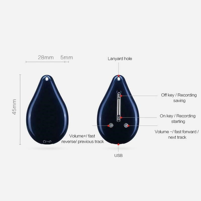 מקליט קול למחזיק מפתחות עם 100 שעות זיכרון