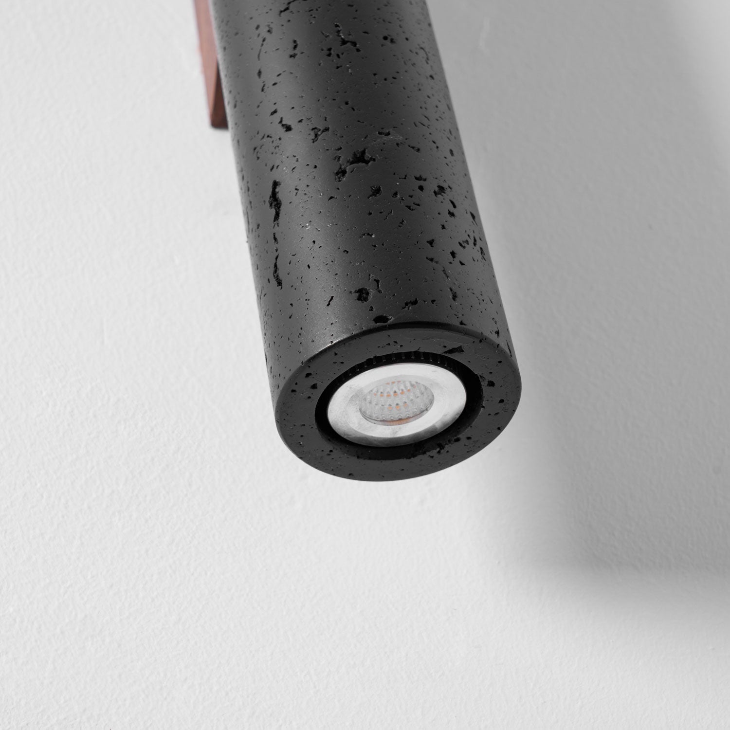 Volcanic Noir Wall Sconce - Cylindrical