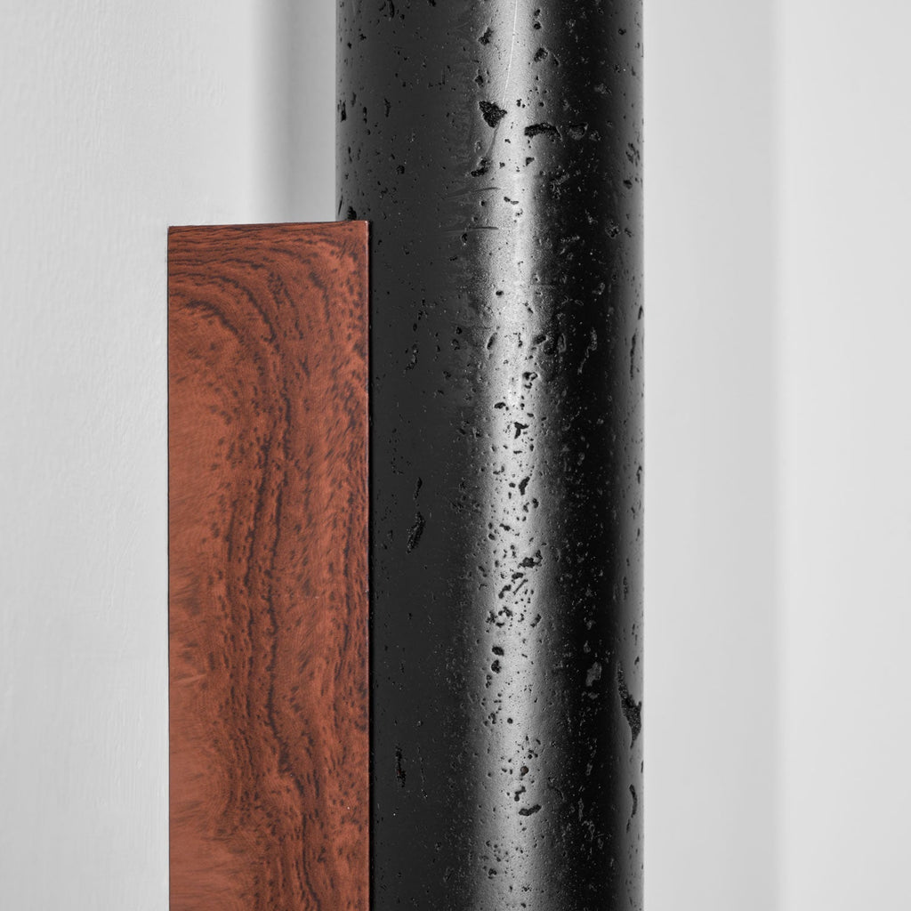 Volcanic Noir Wall Sconce - Cylindrical