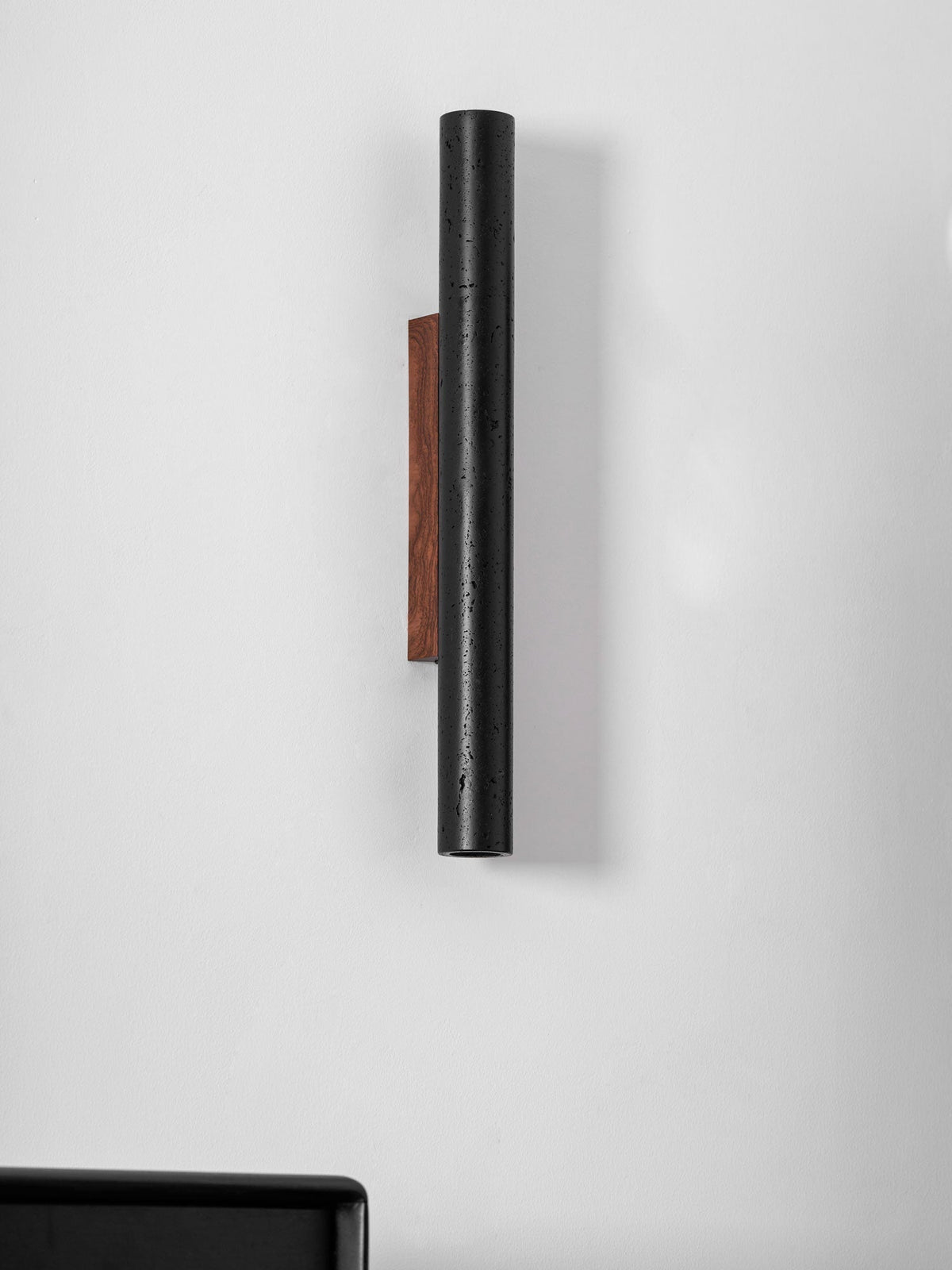 Volcanic Noir Wall Sconce - Cylindrical
