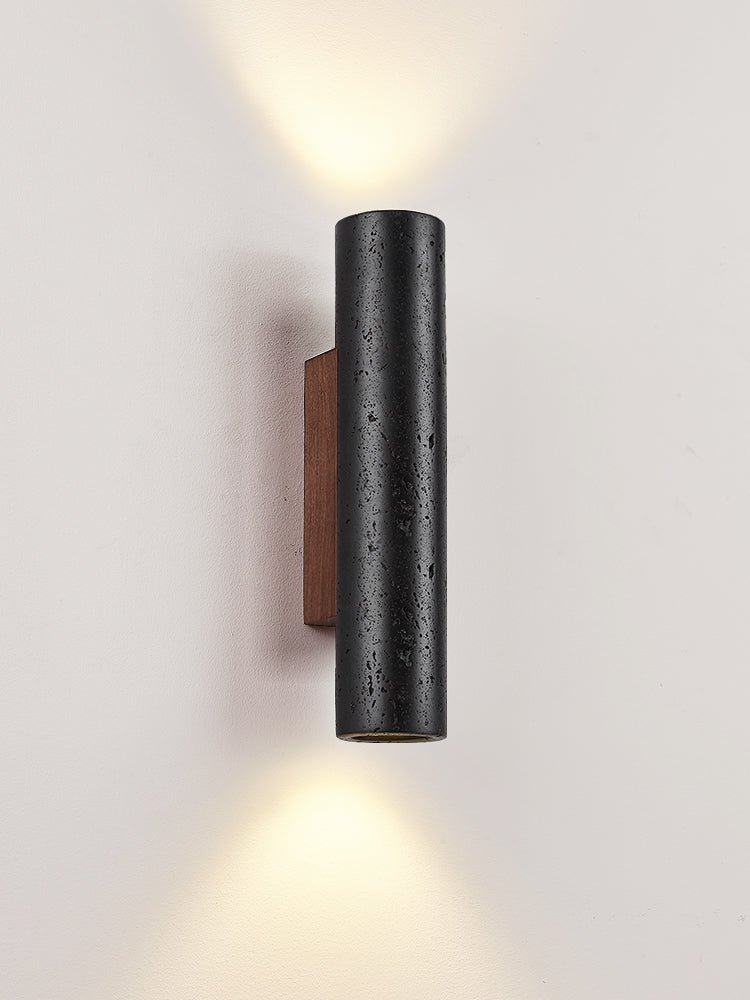 Volcanic Noir Wall Sconce - Cylindrical
