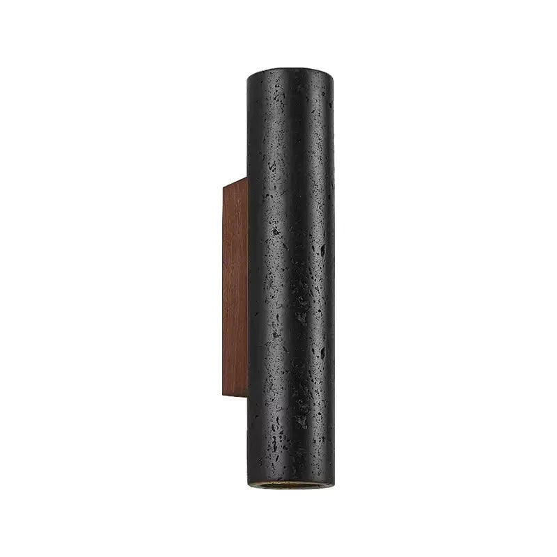 Volcanic Noir Wall Sconce - Cylindrical