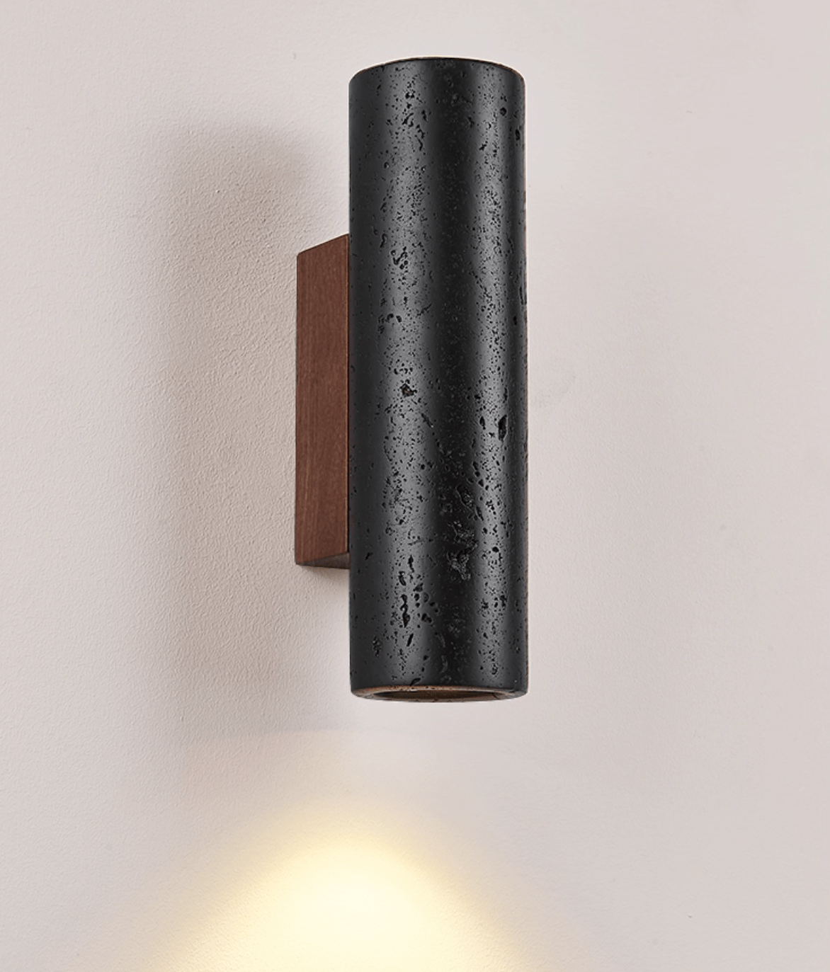 Volcanic Noir Wall Sconce - Cylindrical