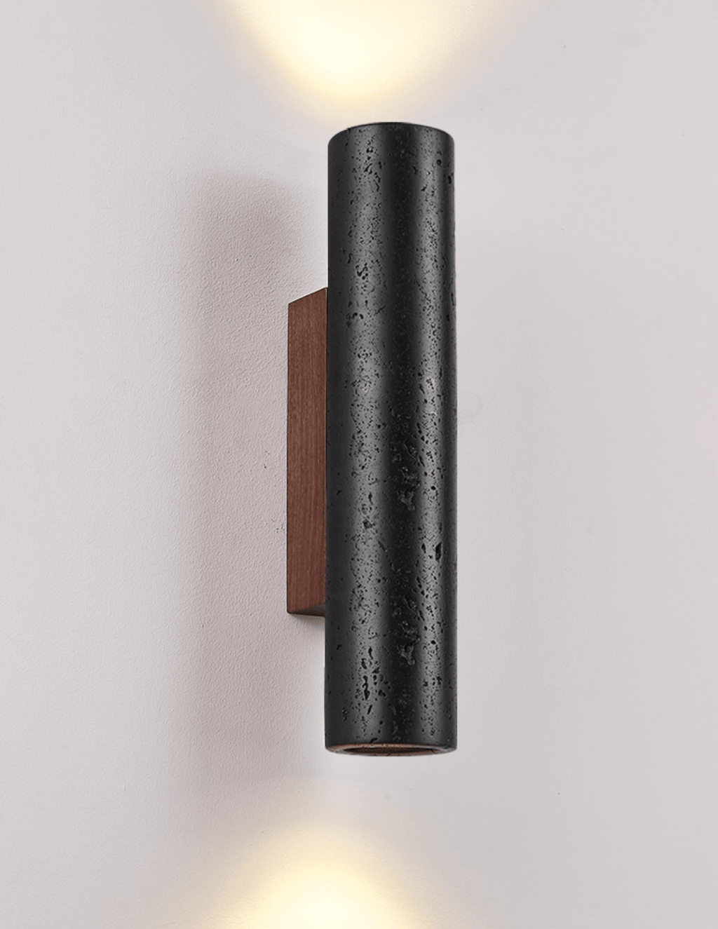 Volcanic Noir Wall Sconce - Cylindrical