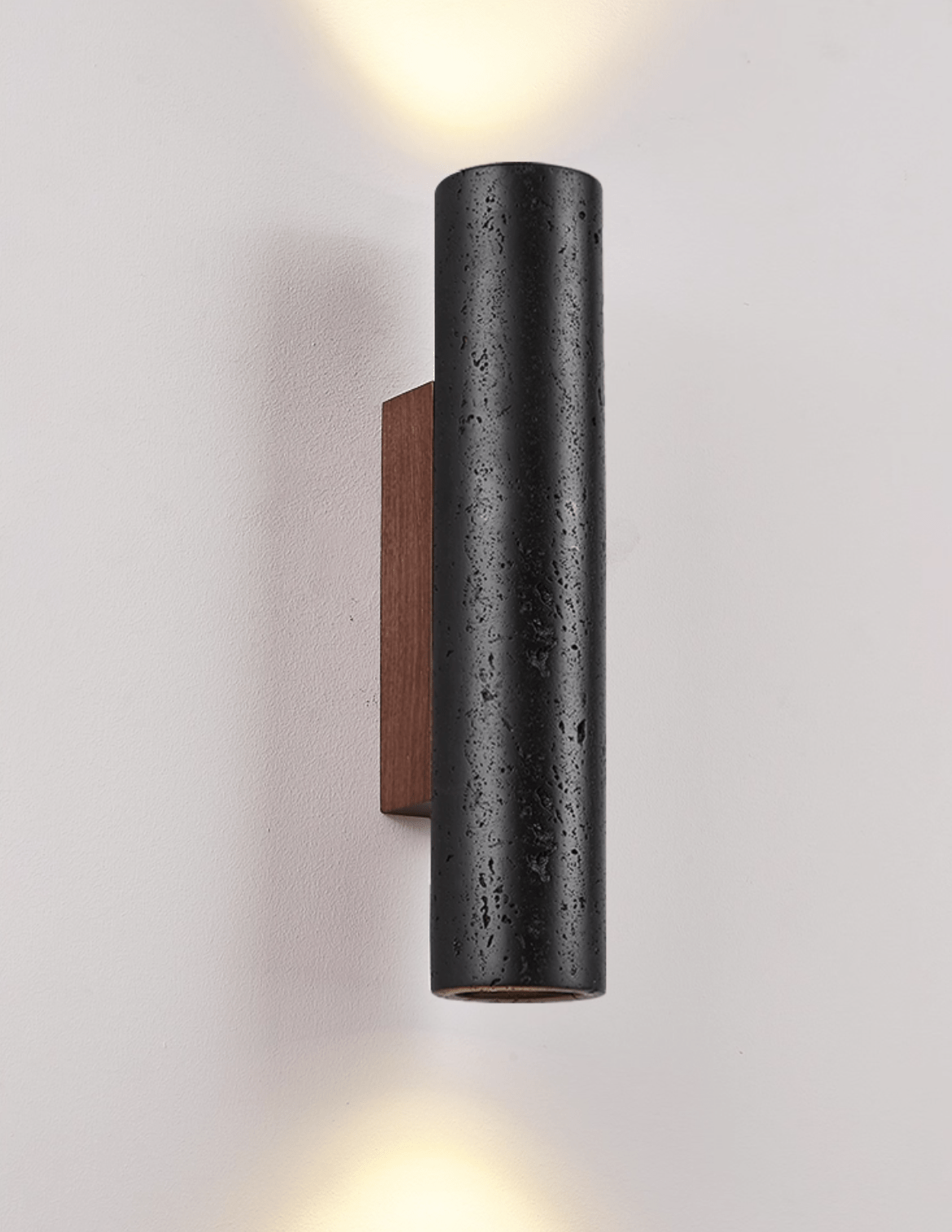 Volcanic Noir Wall Sconce - Cylindrical
