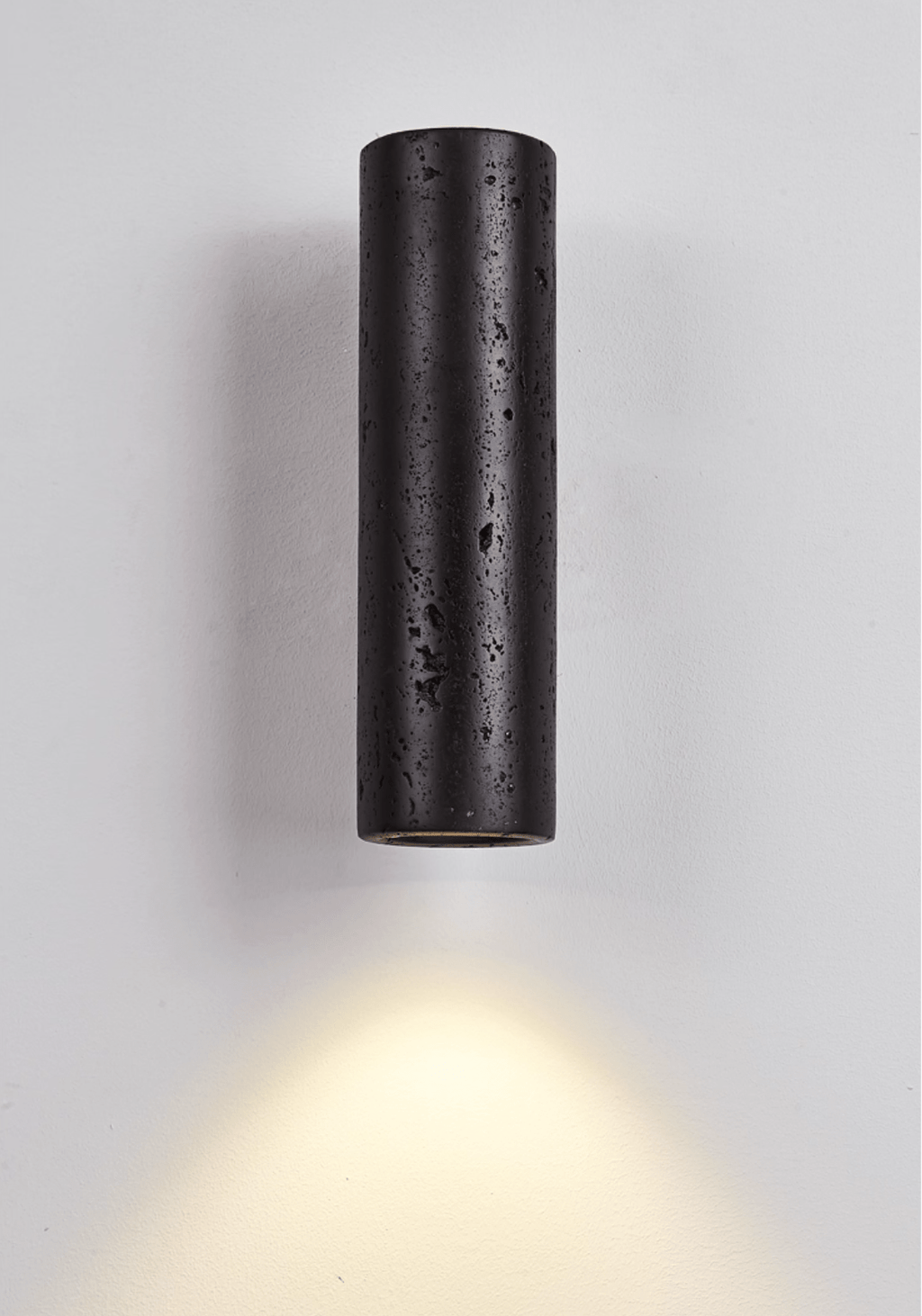 Volcanic Noir Wall Sconce - Cylindrical
