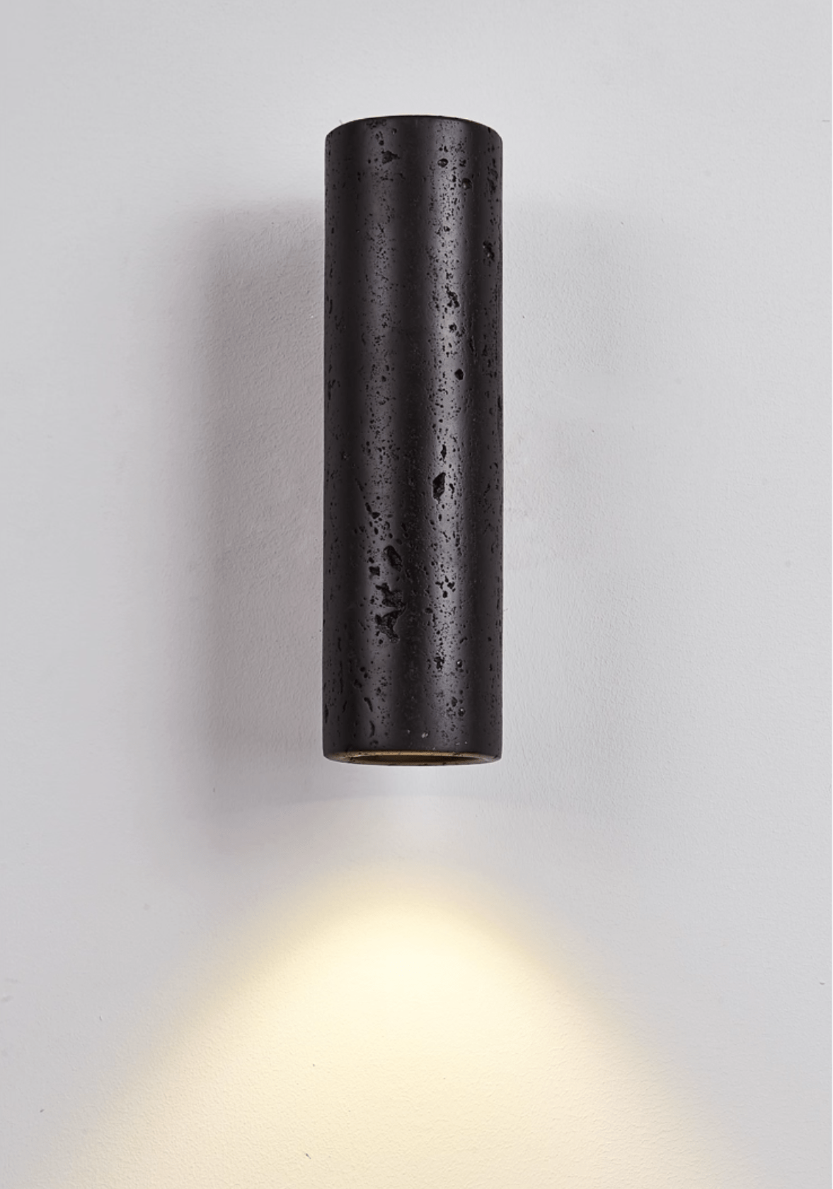 Volcanic Noir Wall Sconce - Cylindrical
