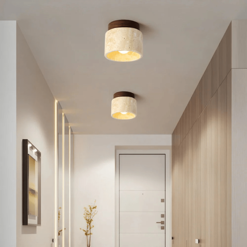 CalmGlow minimalistisk LED-lampe i træ til moderne energieffektive hjem