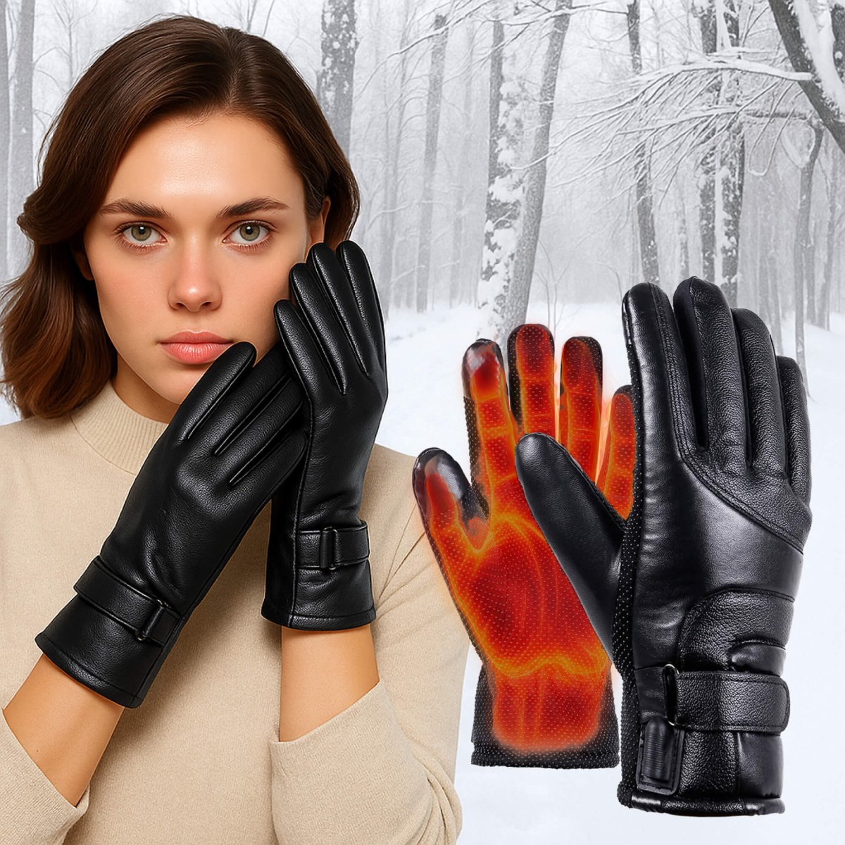 Guanti riscaldati impermeabili regolabili EverGlow da donna