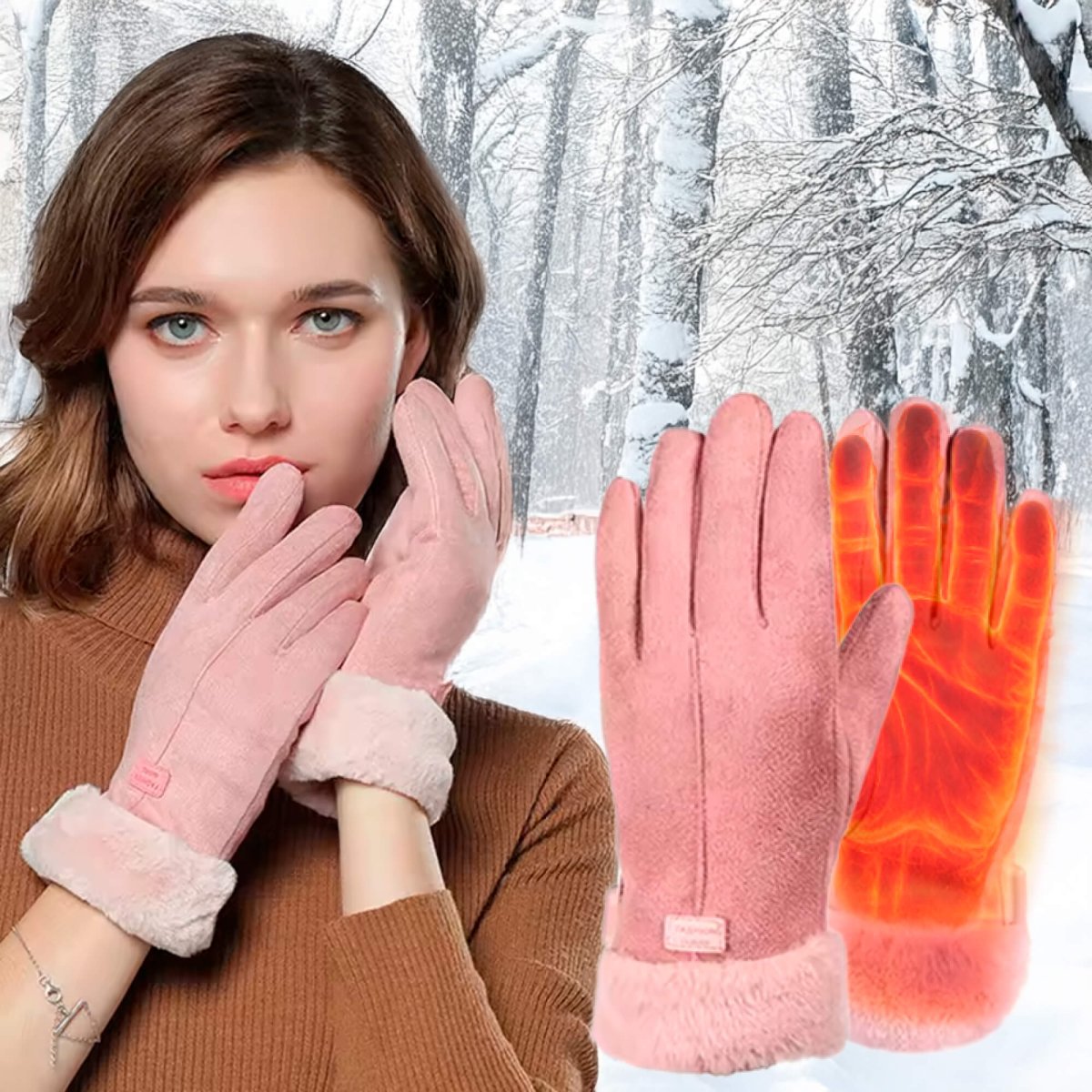 Guanti riscaldati impermeabili regolabili EverGlow da donna