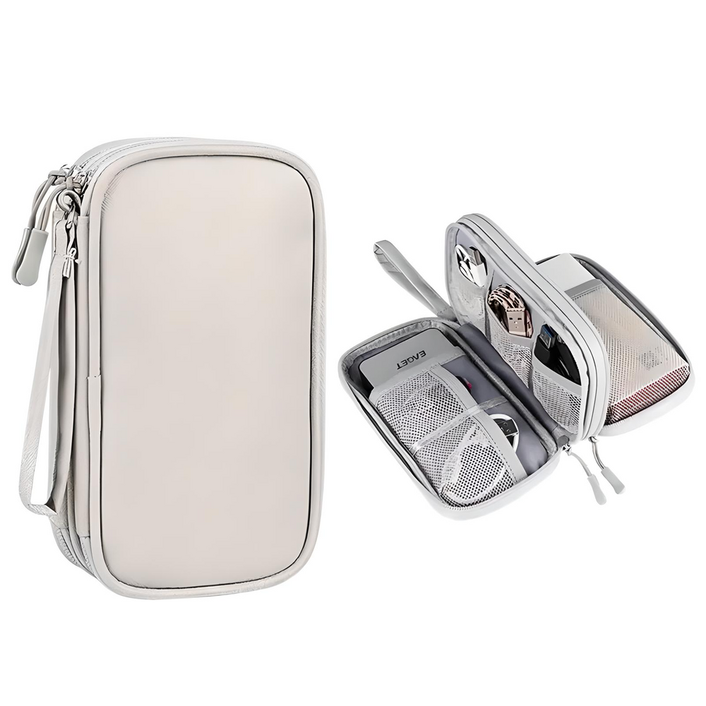 Organisateur compact d'accessoires techniques pour câbles, chargeurs et appareils
