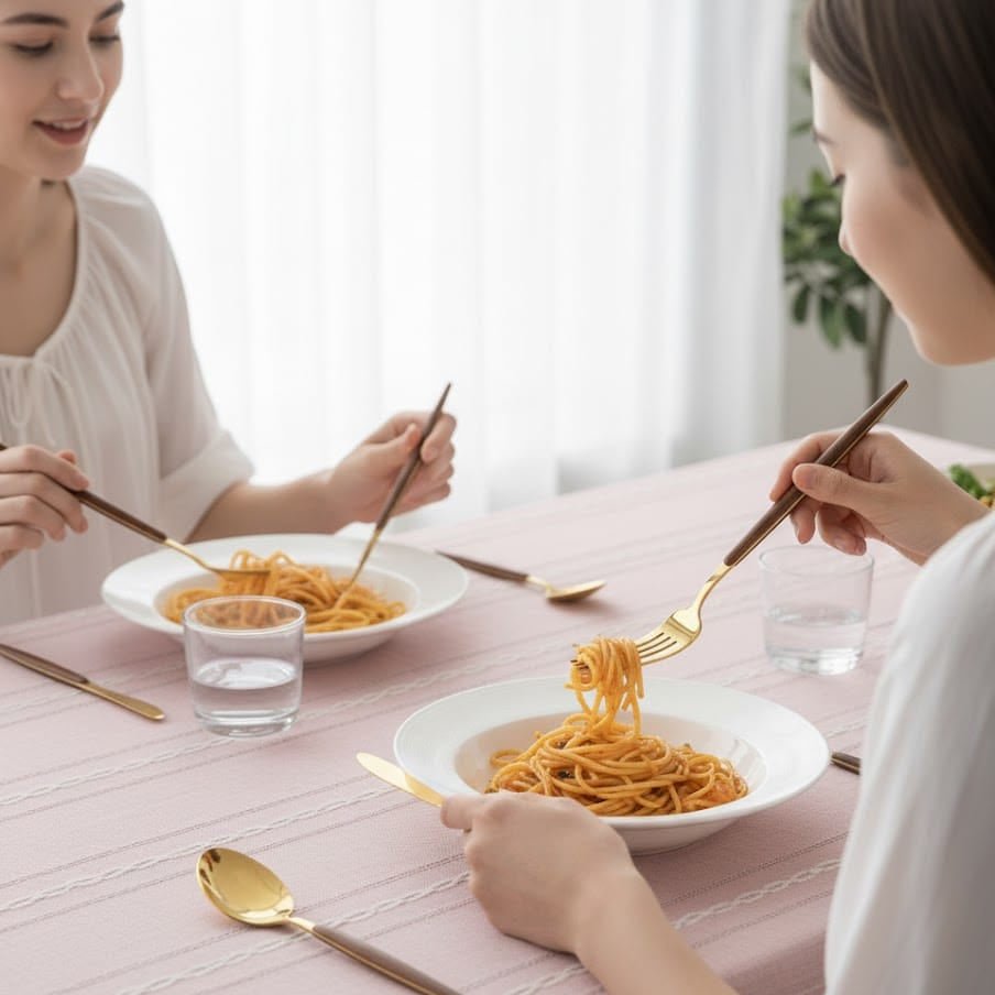 Prémiový nerezový příbor EarthHaven s dřevěnými prvky pro elegantní stolování