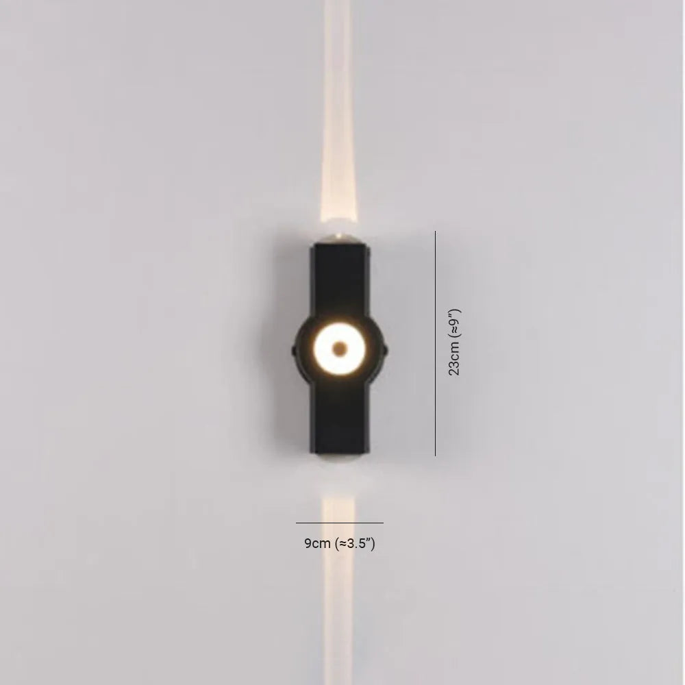 Ovelo moderne korsformet væglampe — vandtæt minimalistisk design, varm hvid LED
