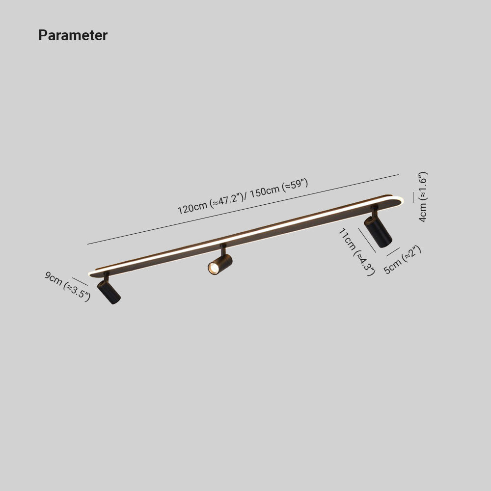 Aim Tavan Lambası — 120/150 cm Spot, 3 Ampullü LED SMD Taban