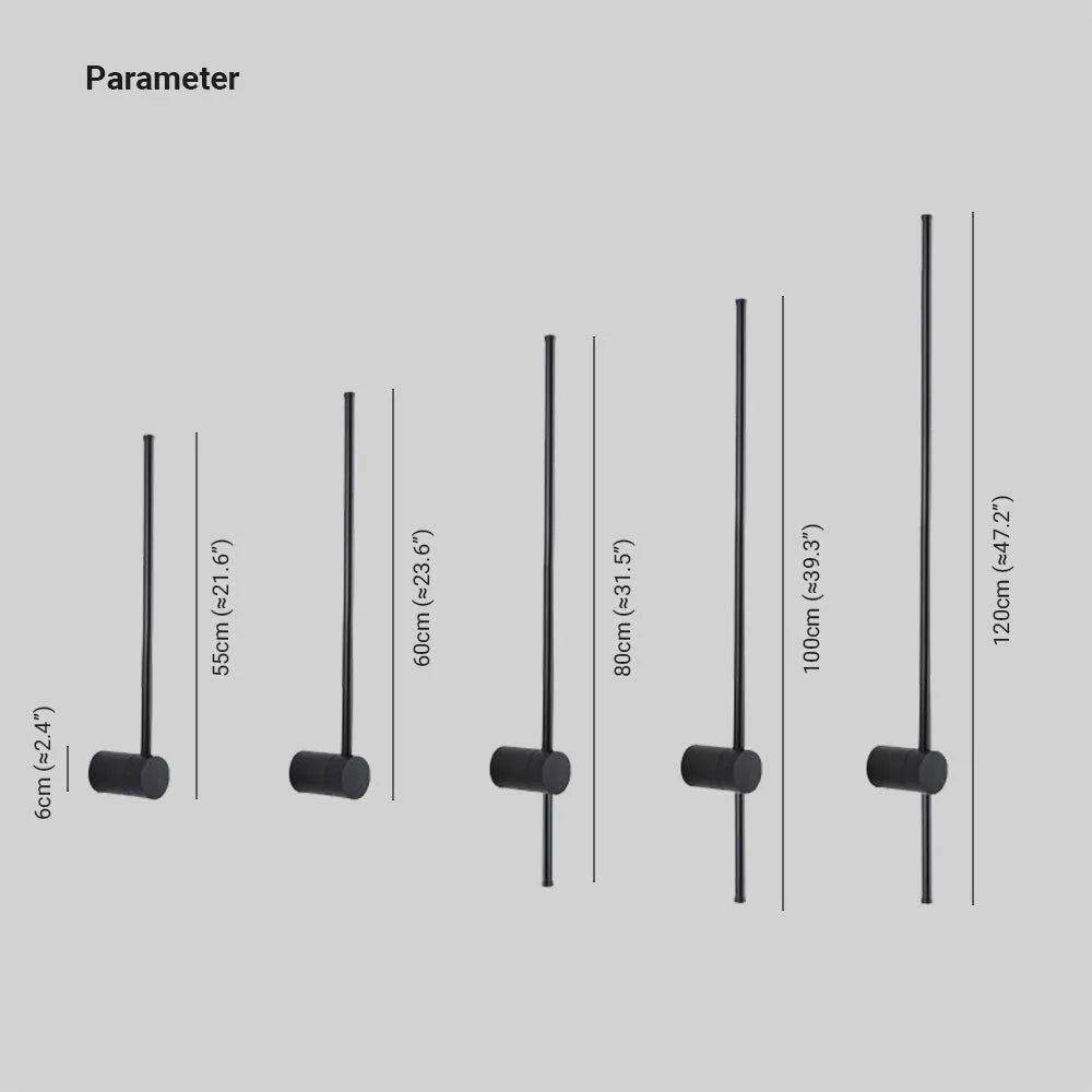 Arisha zwarte led-wandleeslamp – modern minimalistisch profiel