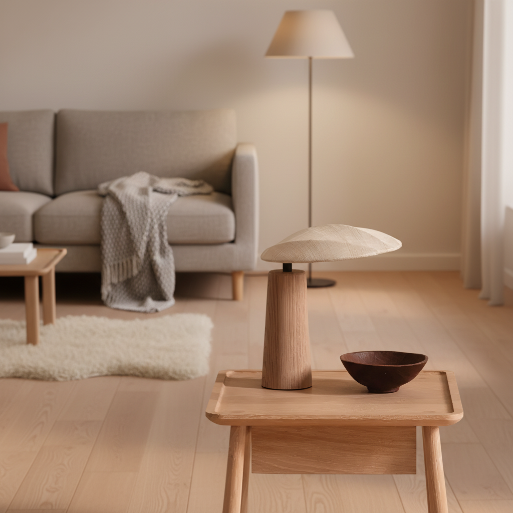 Wabi-Sabi LED-skrivbordslampa Japandi minimalistisk glöd för mysiga utrymmen