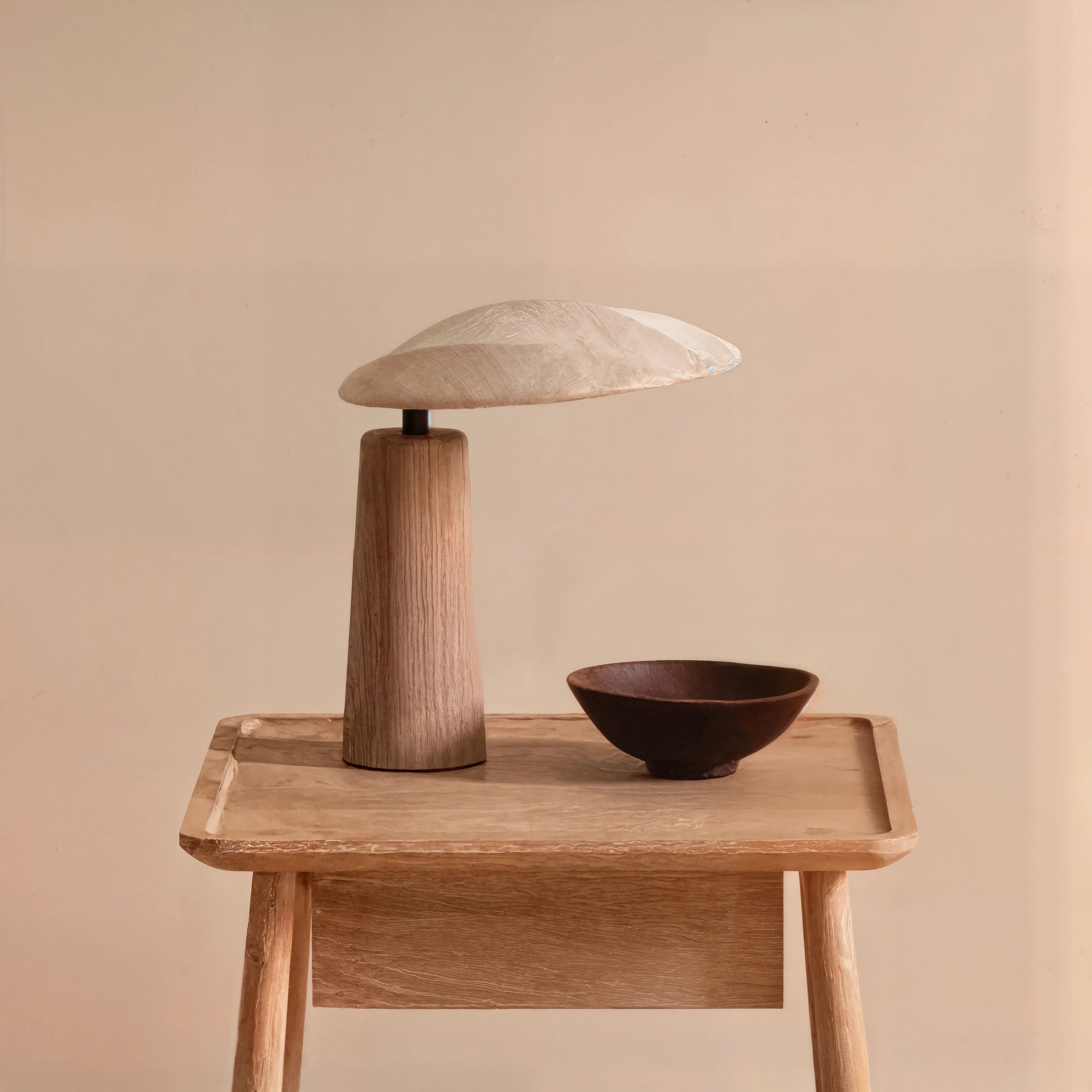 Wabi-Sabi LED-skrivbordslampa Japandi minimalistisk glöd för mysiga utrymmen