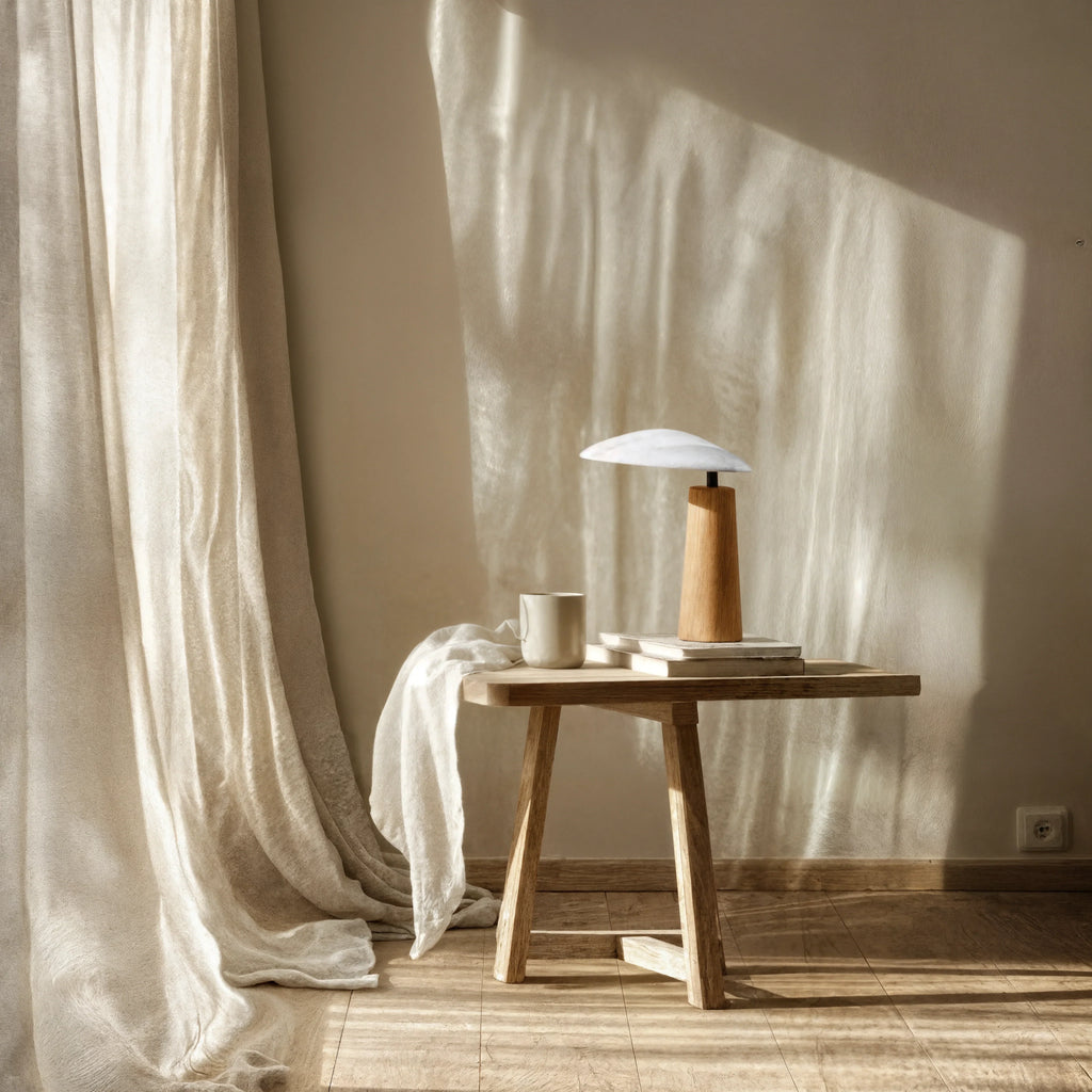 Wabi-Sabi LED-skrivbordslampa Japandi minimalistisk glöd för mysiga utrymmen