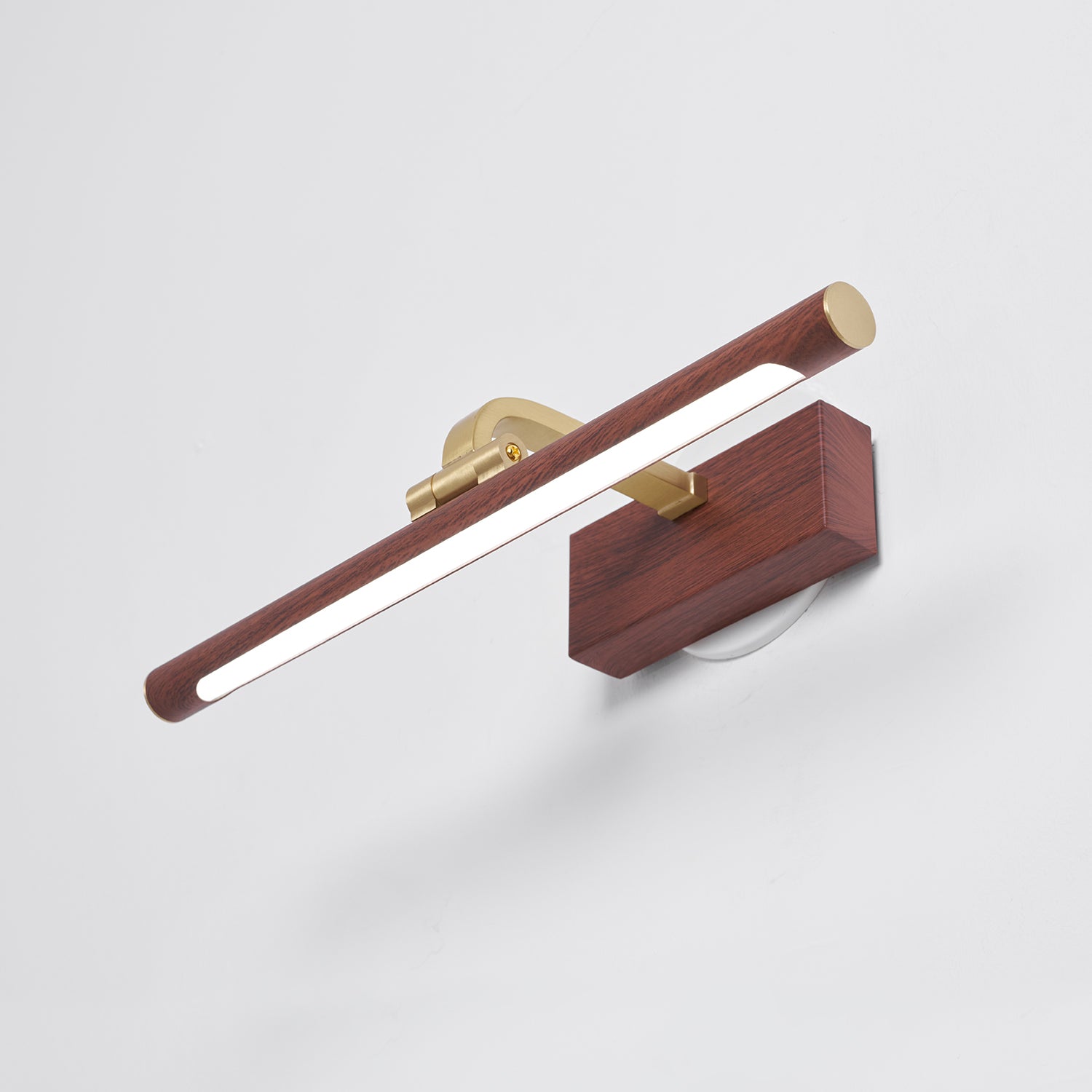 Linear LED Wall Light in Walnut Color