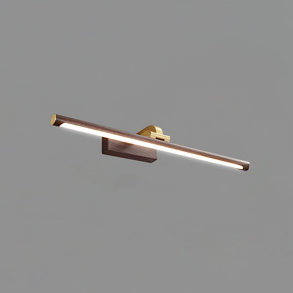 Linear LED Wall Light in Walnut Color